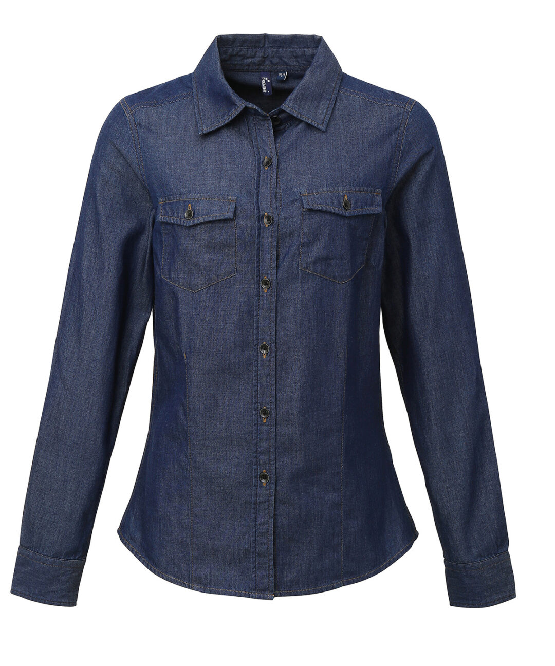 Premier &#8211; Womens Jeans Stitch Denim Shirt PR322, Vivid Promotion Workwear