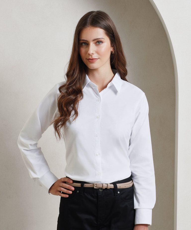 Alternative view of Premier - Womens Signature Oxford Long Sleeve Shirt PR334