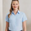 Kustom Kit &#8211; Womens Workplace Oxford Blouse Long &#8211; Sleeved (Tailored Fit) KK361, Vivid Promotion Workwear
