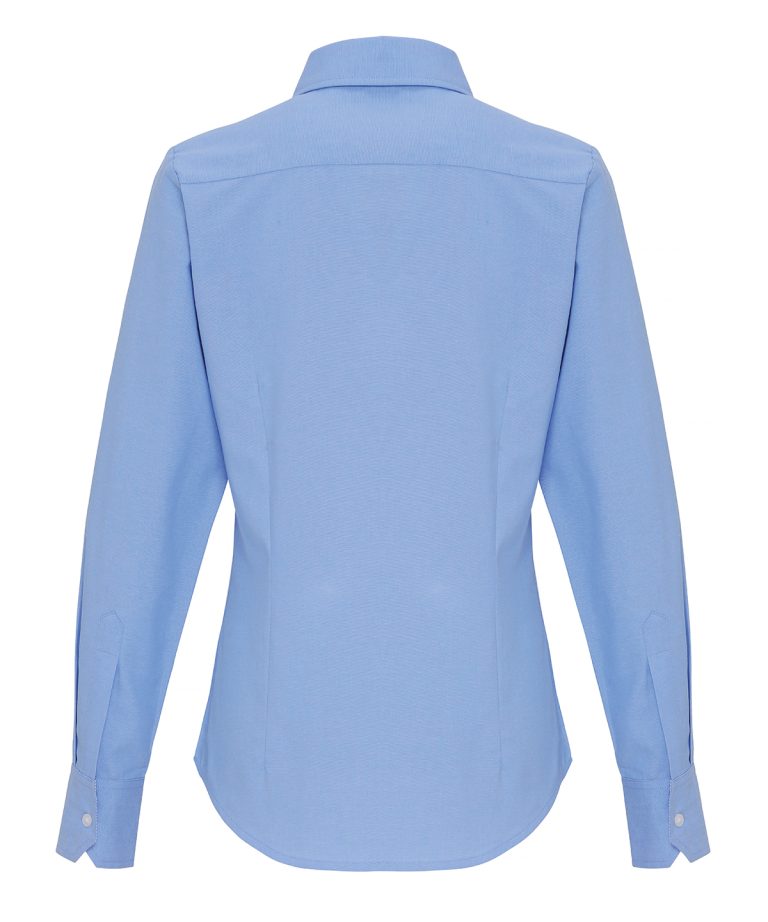 Premier &#8211; Womens Cotton Rich Oxford Stripes Blouse PR338, Vivid Promotion Workwear
