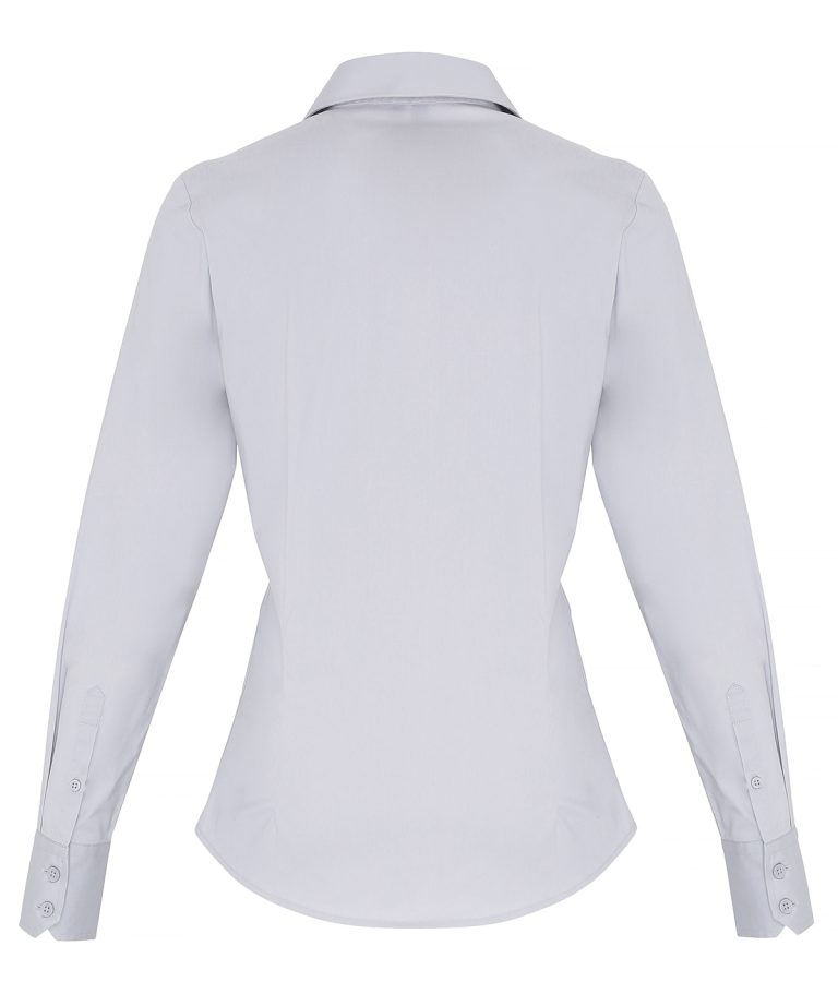 Premier &#8211; Womens Stretch Fit Cotton Poplin Long Sleeve Blouse PR344, Vivid Promotion Workwear