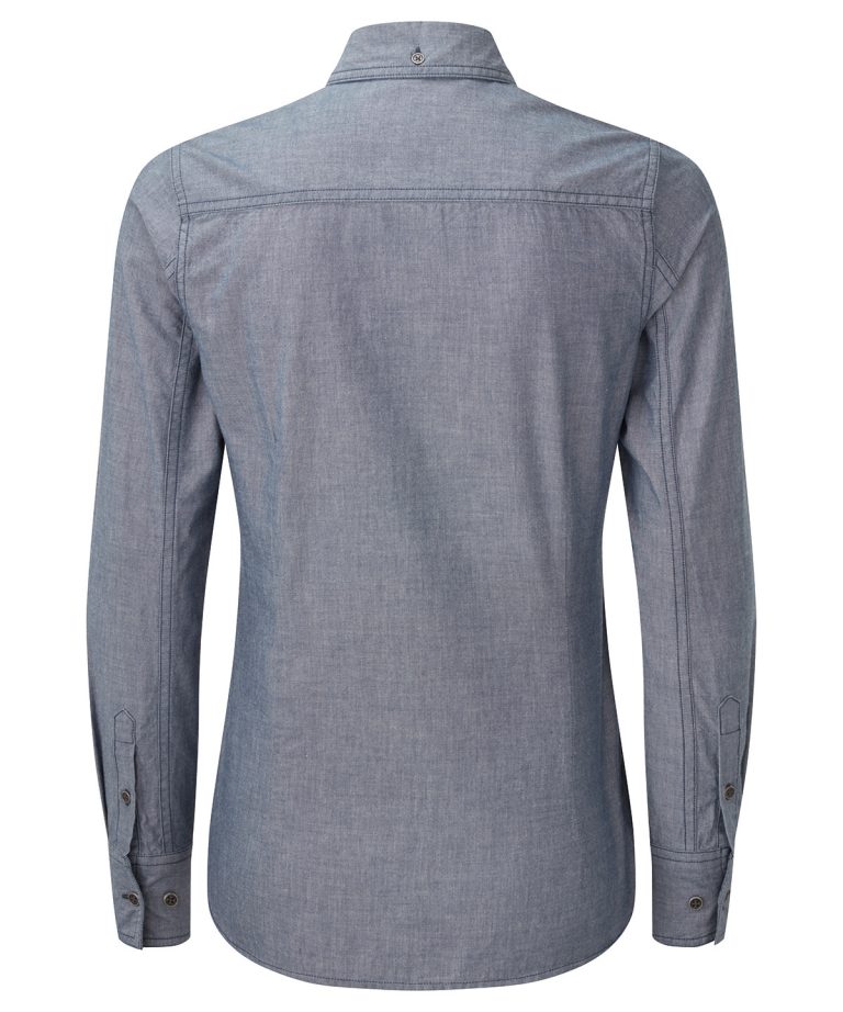 Premier &#8211; Womens Chambray Shirt |  Organic And Fairtrade Certified PR347, Vivid Promotion Workwear