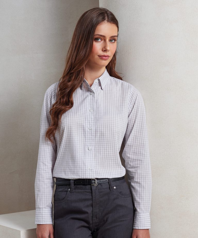 Premier - Womens Maxton Check Long Sleeve Shirt PR352