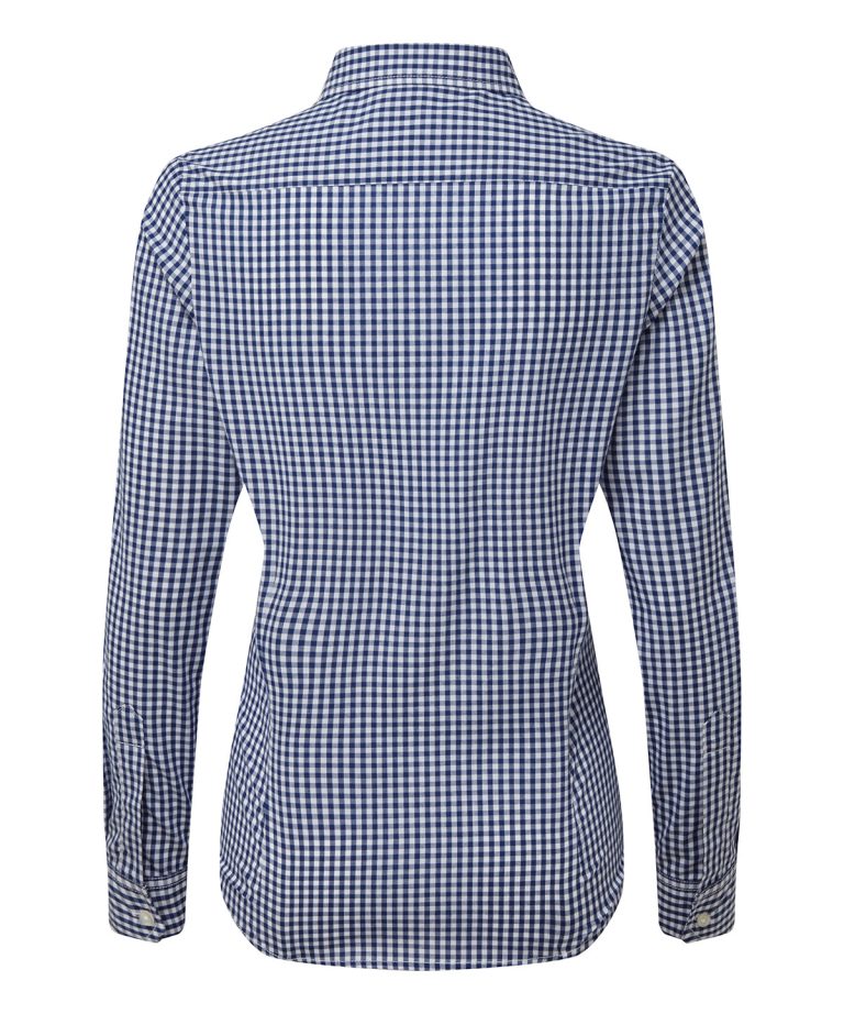 Premier &#8211; Womens Maxton Check Long Sleeve Shirt PR352, Vivid Promotion Workwear