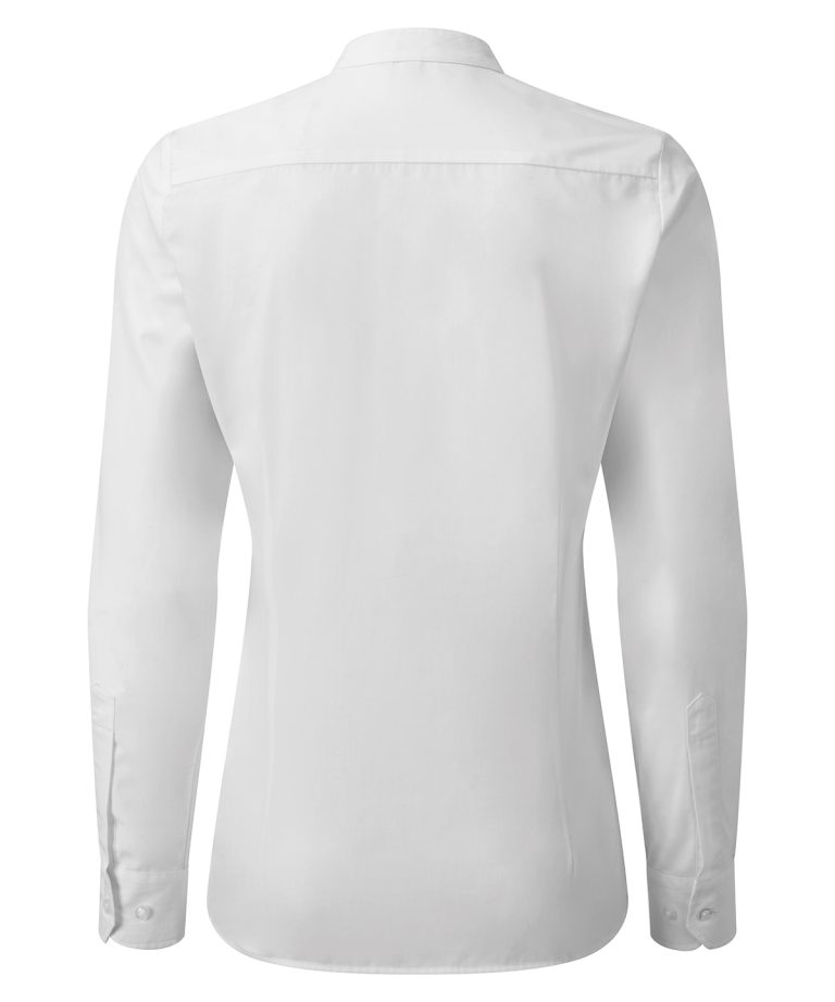 Premier &#8211; Womens Banded Collar Grandad Shirt PR358, Vivid Promotion Workwear