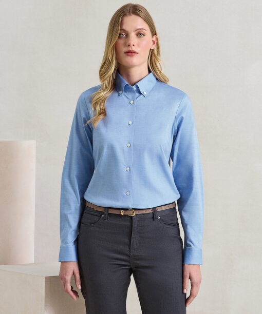 Premier - Womens Supreme Oxford Long Sleeve Shirt PR384 - Image 9