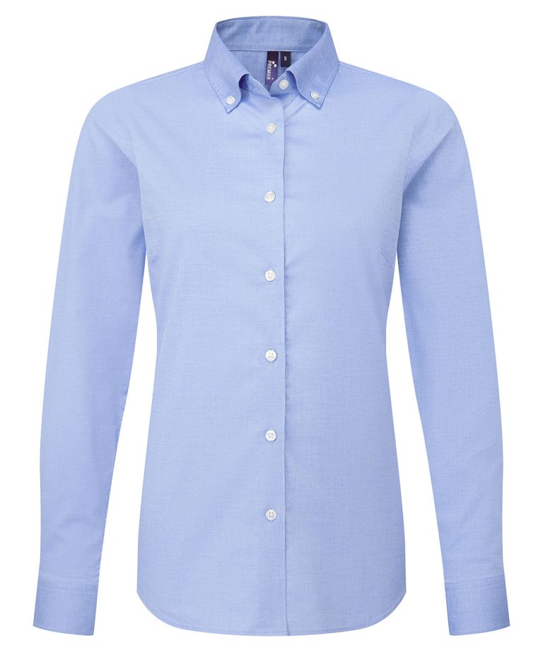 Premier &#8211; Womens Supreme Oxford Long Sleeve Shirt PR384, Vivid Promotion Workwear