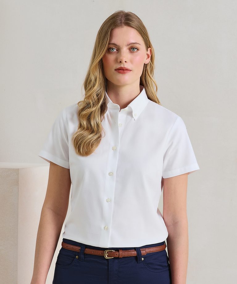 Premier &#8211; Womens Supreme Oxford Short Sleeve Shirt PR386, Vivid Promotion Workwear