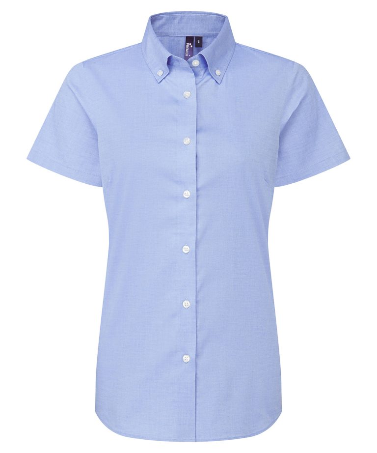 Premier &#8211; Womens Supreme Oxford Short Sleeve Shirt PR386, Vivid Promotion Workwear