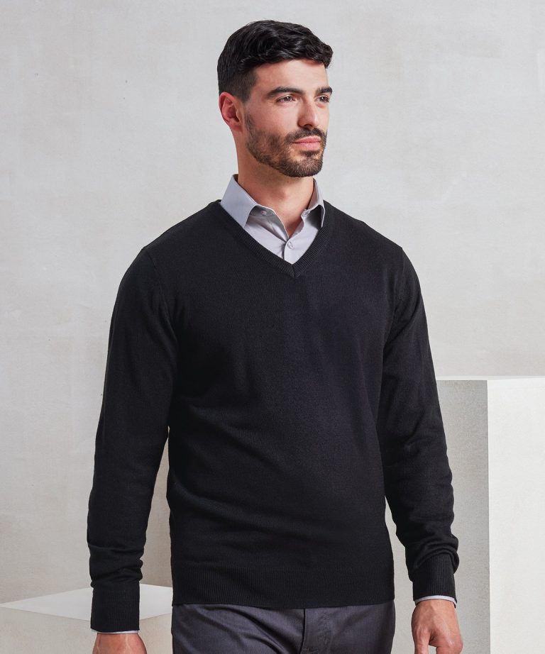 Premier - Essential Acrylic V-Neck Sweater PR400