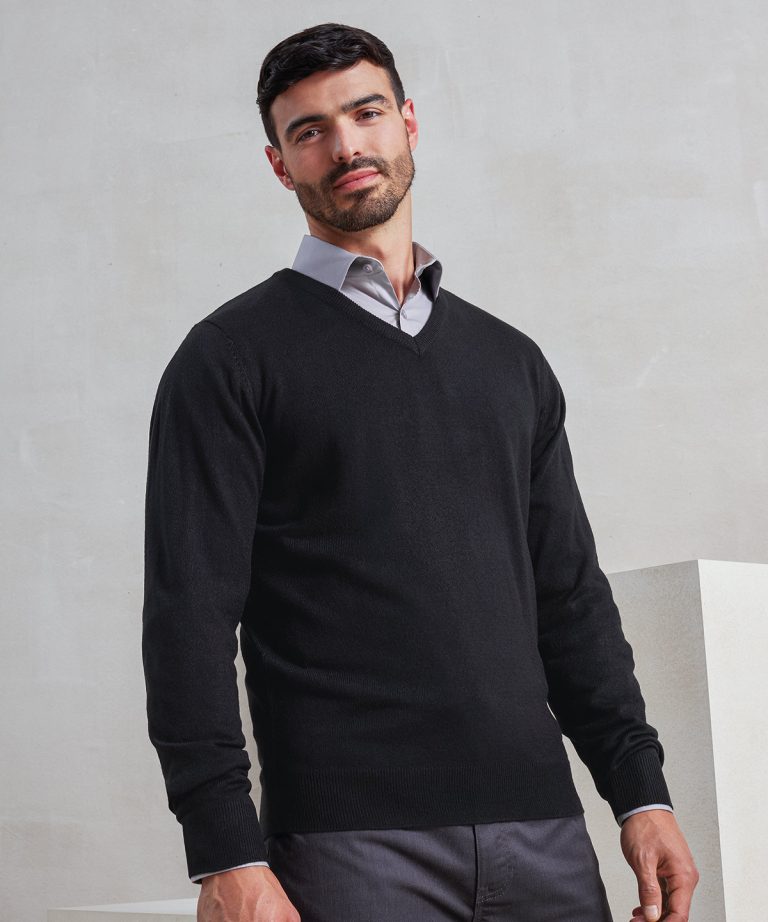 Premier &#8211; Essential Acrylic V-Neck Sweater PR400, Vivid Promotion Workwear