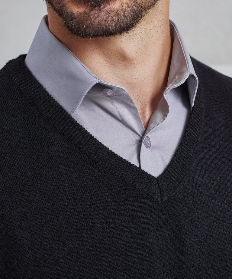 Premier &#8211; Essential Acrylic V-Neck Sweater PR400, Vivid Promotion Workwear