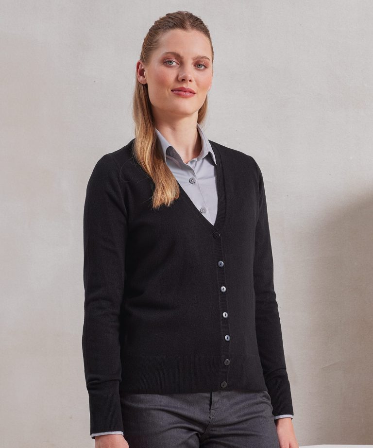 Premier &#8211; Womens Essential Acrylic Cardigan PR402, Vivid Promotion Workwear