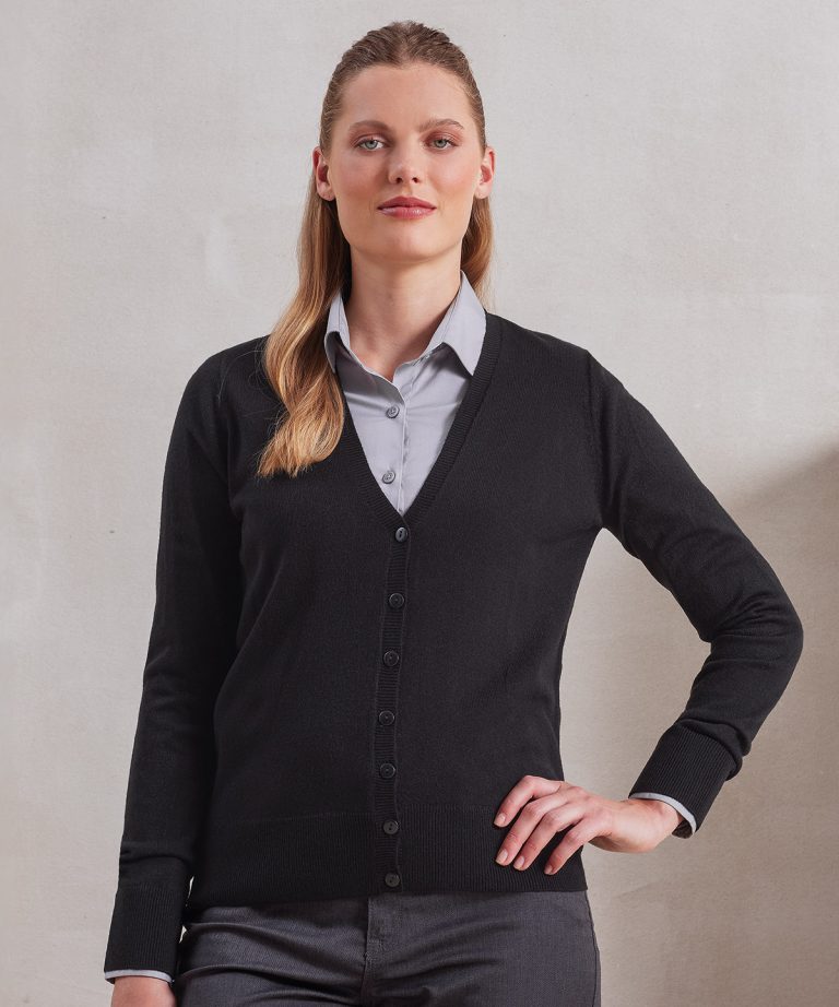 Premier &#8211; Womens Essential Acrylic Cardigan PR402, Vivid Promotion Workwear