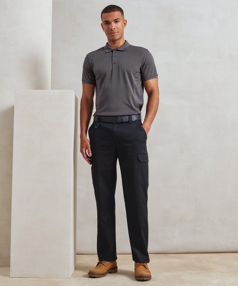 Premier - Stretchchecker Work Cargo Trousers PR565