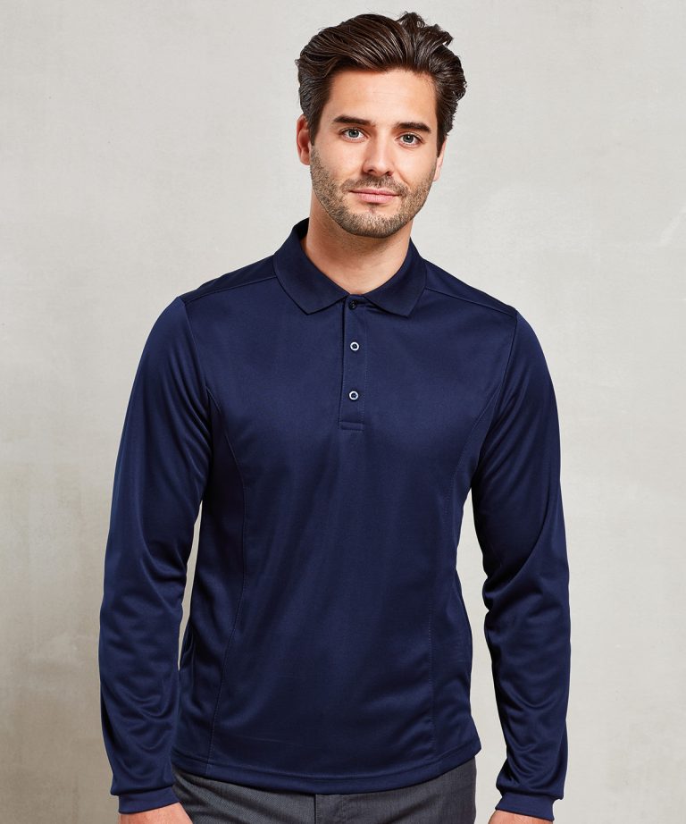Premier - Long Sleeve Coolchecker Piqu Polo PR617