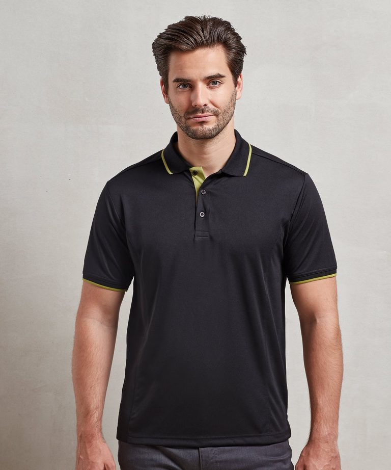 Premier - Contrast Coolchecker Polo PR618