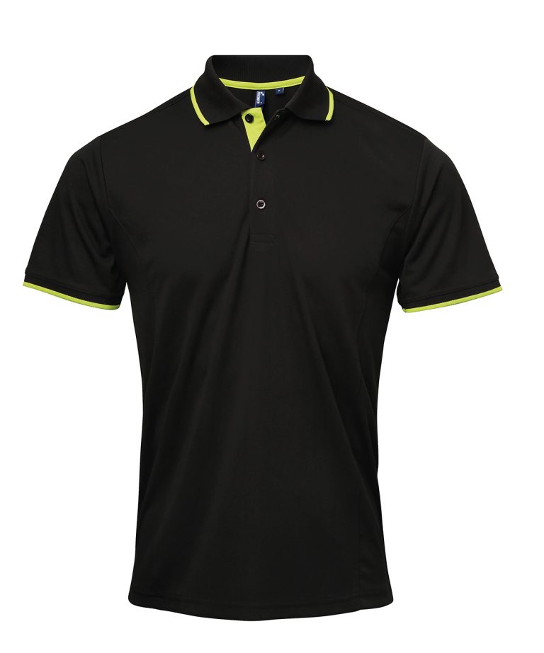 Alternative view of Premier - Contrast Coolchecker Polo PR618