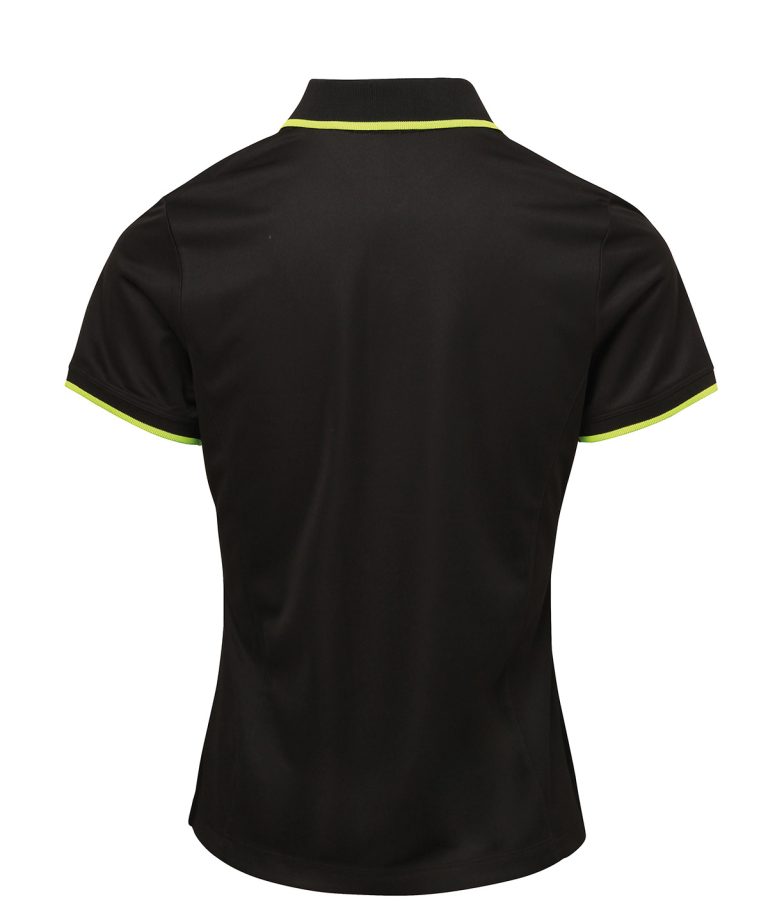 Premier &#8211; Womens Contrast Coolchecker Polo PR619, Vivid Promotion Workwear
