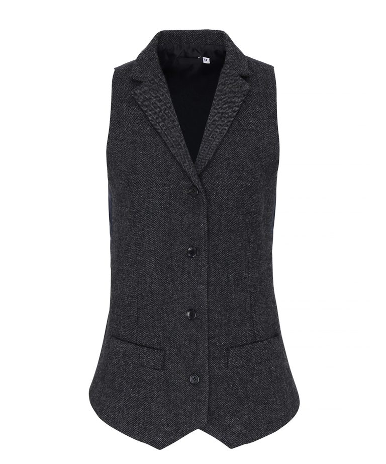 Alternative view of Premier - Womens Herringbone Waistcoat PR626