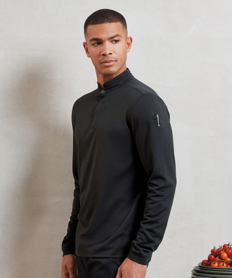 Premier &#8211; Essential Coolchecker Long Sleeve Chefs Shirt PR647, Vivid Promotion Workwear