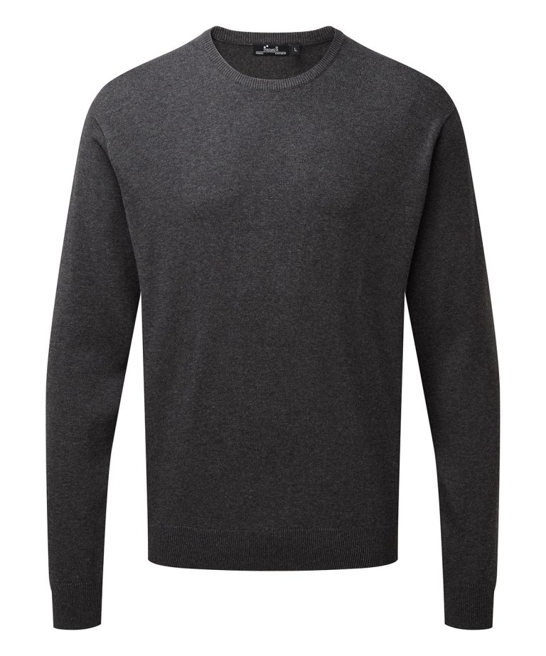 Premier - Crew Neck Cotton Rich Knitted Sweater PR692
