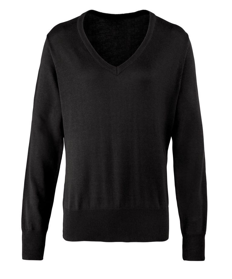 Premier &#8211; Womens V-Neck Knitted Sweater PR696, Vivid Promotion Workwear