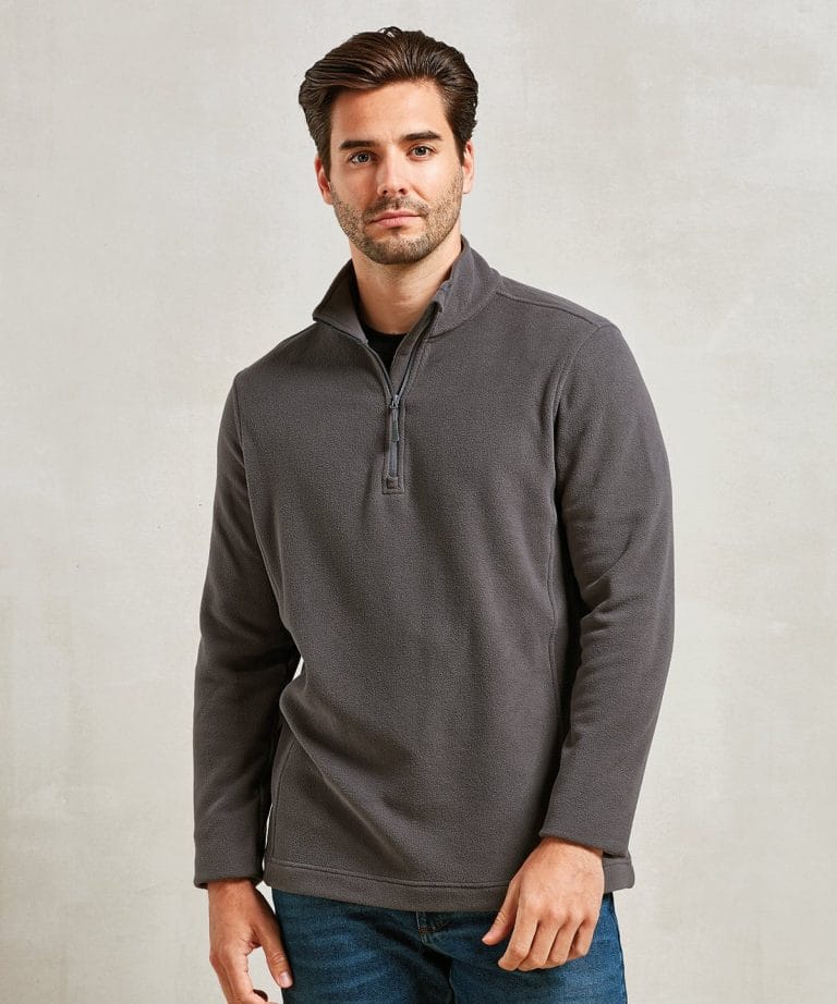 Premier &#8211; Unisex Recyclight 1/4 Zip Microfleece PR831, Vivid Promotion Workwear