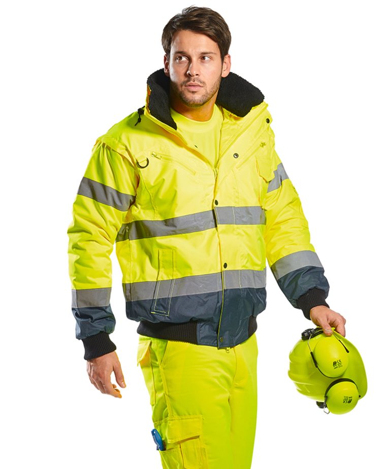 Alternative view of Portwest - Hi - Vis Contrast Bomber Jacket (C465) PW013