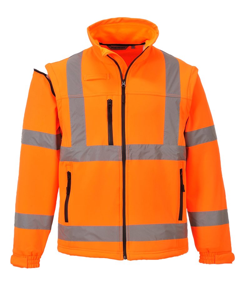 Portwest Hi-Vis Softshell Jacket (3L) (S428) PW092, Vivid Promotion Workwear