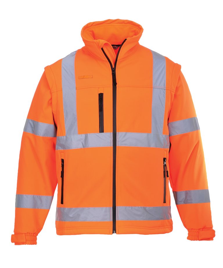 Portwest Hi-Vis Softshell Jacket (3L) (S428) PW092, Vivid Promotion Workwear