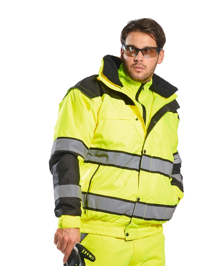 Portwest &#8211; Hi &#8211; Vis Classic Bomber Jacket (C466) PW332, Vivid Promotion Workwear