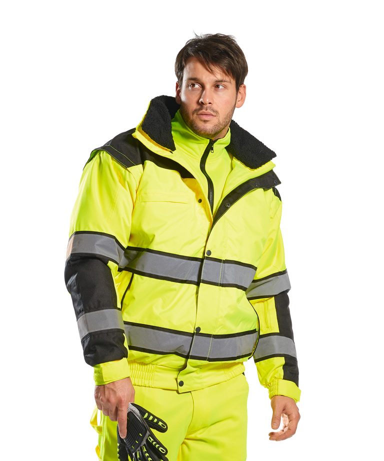 Portwest &#8211; Hi &#8211; Vis Classic Bomber Jacket (C466) PW332, Vivid Promotion Workwear