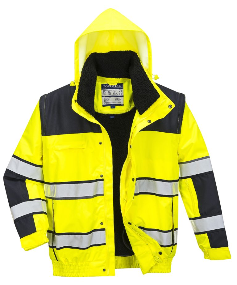 Portwest &#8211; Hi &#8211; Vis Classic Bomber Jacket (C466) PW332, Vivid Promotion Workwear