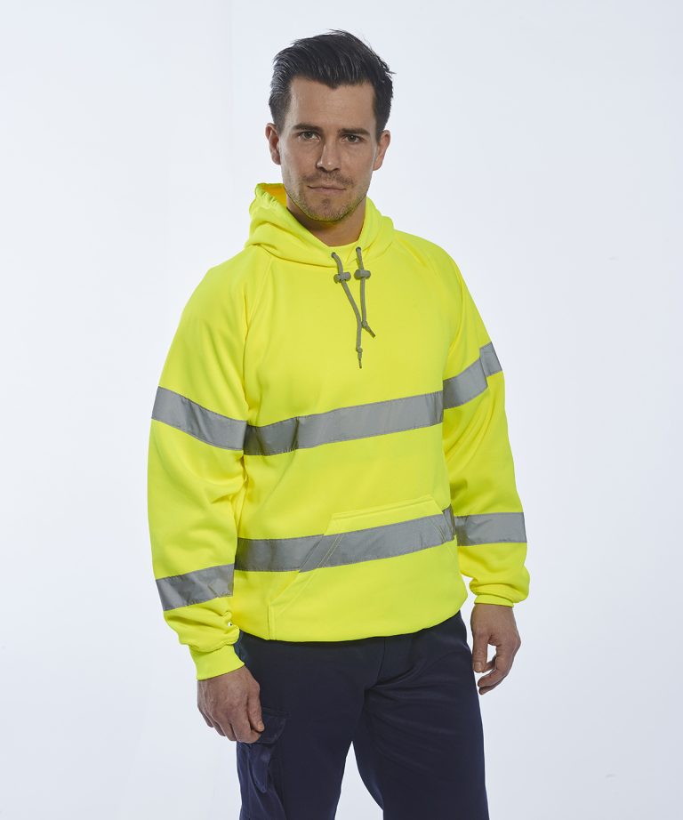 Alternative view of Portwest - Hi - Vis Hooded Sweatshirt (B304) PW337