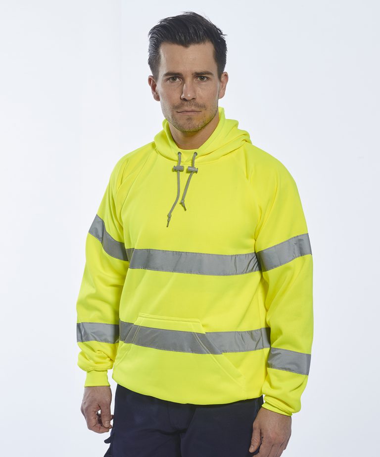 Portwest &#8211; Hi &#8211; Vis Hooded Sweatshirt (B304) PW337, Vivid Promotion Workwear