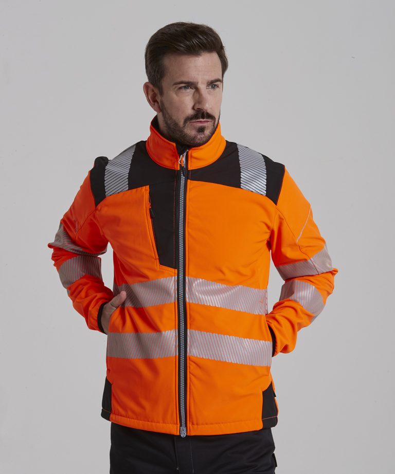 Portwest &#8211; Pw3 Hi &#8211; Vis Softshell Jacket (T402) PW366, Vivid Promotion Workwear