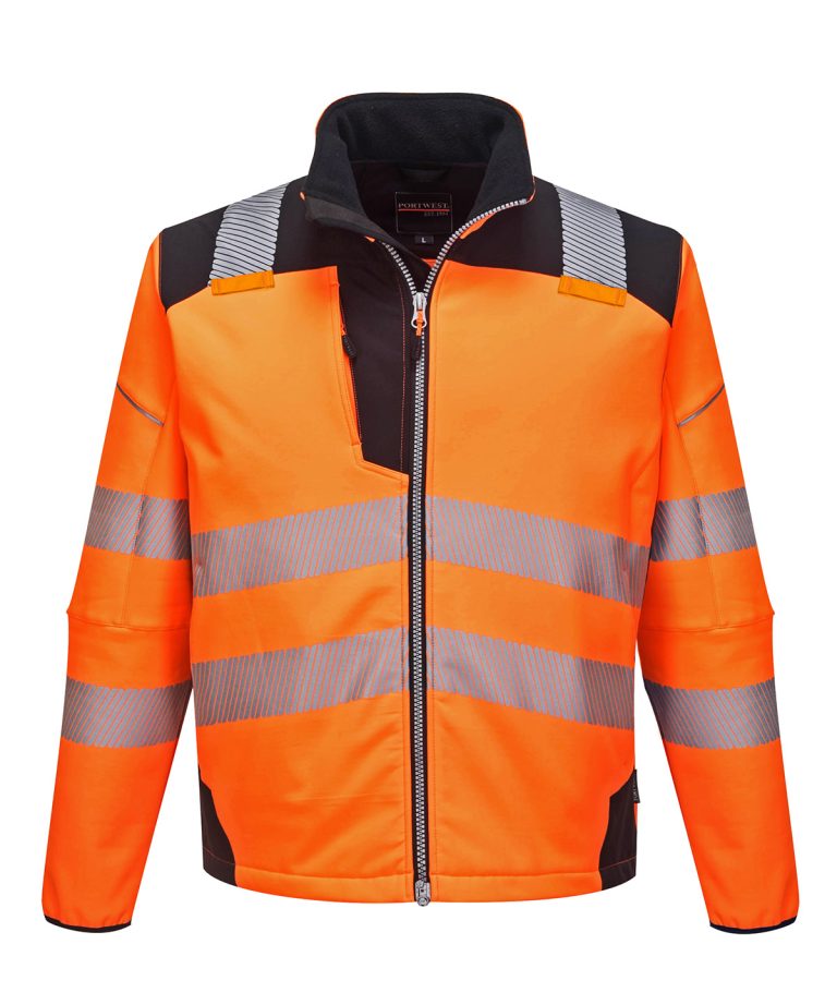 Portwest &#8211; Pw3 Hi &#8211; Vis Softshell Jacket (T402) PW366, Vivid Promotion Workwear