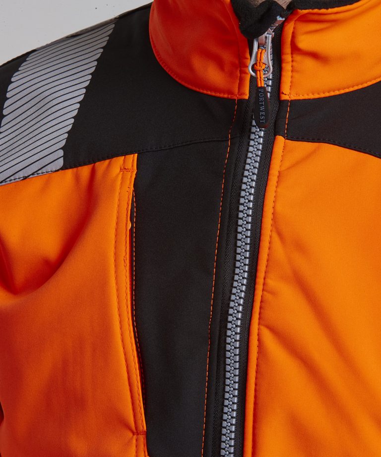 Portwest &#8211; Pw3 Hi &#8211; Vis Softshell Jacket (T402) PW366, Vivid Promotion Workwear