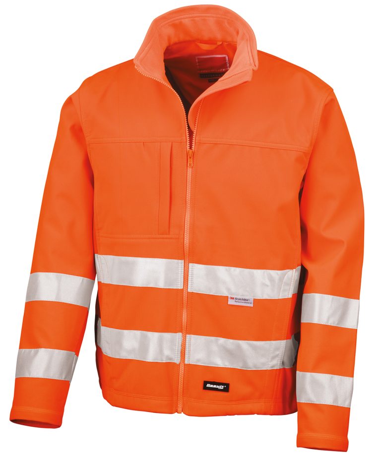 Result Safeguard &#8211; High &#8211; Viz Softshell Jacket R117A, Vivid Promotion Workwear