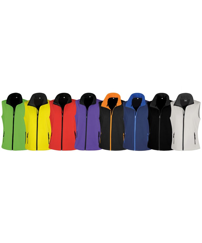 Result Core &#8211; Womens Printable Softshell Bodywarmer R232F, Vivid Promotion Workwear