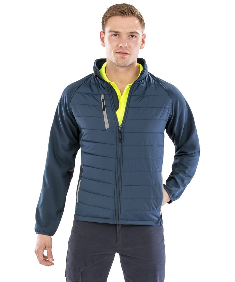 Result Genuine Recycled &#8211; Compass Padded Softshell Jacket R237X, Vivid Promotion Workwear