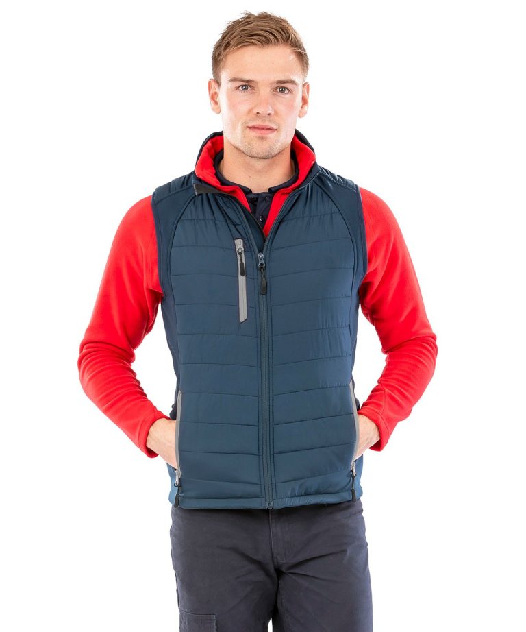Result Genuine Recycled &#8211; Compass Padded Softshell Gilet R238X, Vivid Promotion Workwear
