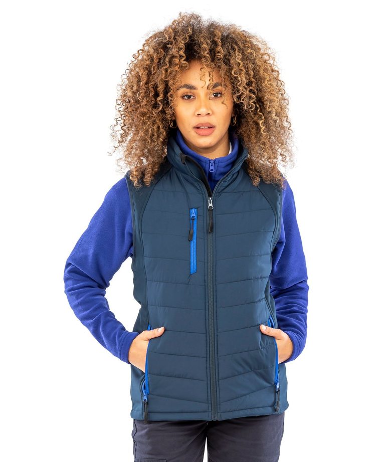 Result Genuine Recycled &#8211; Compass Padded Softshell Gilet R238X, Vivid Promotion Workwear