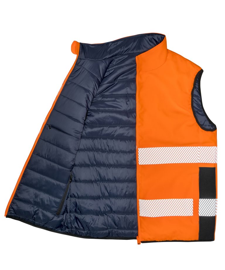 Result Safeguard &#8211; Reversible Soft Padded Gilet R332X, Vivid Promotion Workwear