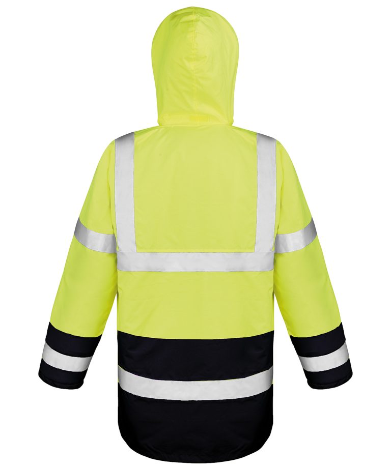 Result Core &#8211; Motorway Two &#8211; Tone Safety Coat R452X, Vivid Promotion Workwear