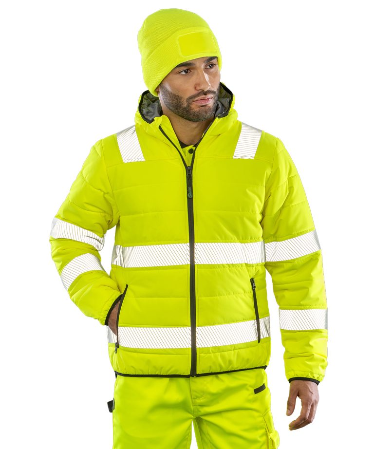 Result Genuine Recycled &#8211; Recycled Ripstop Padded Safety Jacket R500X, Vivid Promotion Workwear
