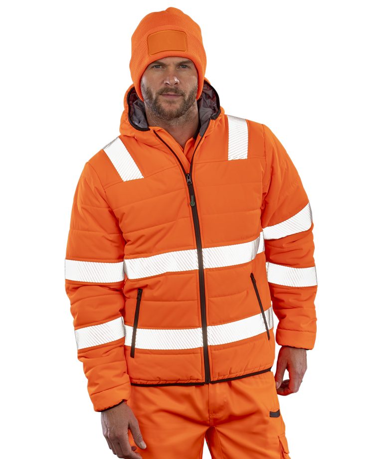 Result Genuine Recycled &#8211; Recycled Ripstop Padded Safety Jacket R500X, Vivid Promotion Workwear