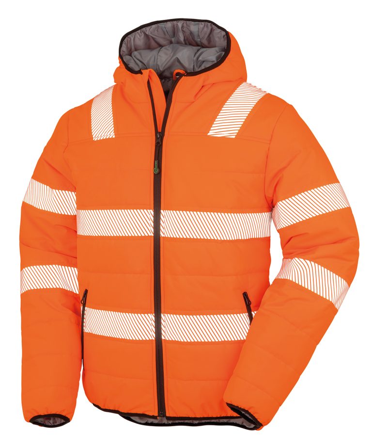 Result Genuine Recycled &#8211; Recycled Ripstop Padded Safety Jacket R500X, Vivid Promotion Workwear