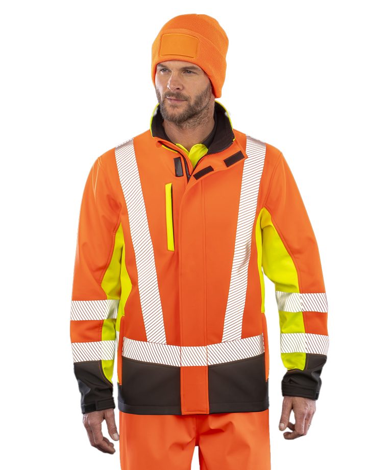 Result Genuine Recycled Recycled 3 Layer Printable 3 Tone Safety Softshell R506X